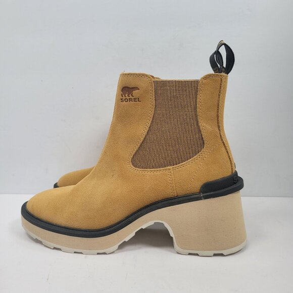 Sorel Women's Hi-Line Geo Yellow Waterproof Chelsea Boots NL4874-712 US Size 9 - Picture 2 of 10